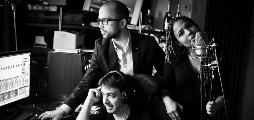 Group photo of the Special of the Day music production team.